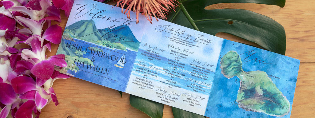 maui wedding invitations, maui wedding seating chart, custom wedding  invitations